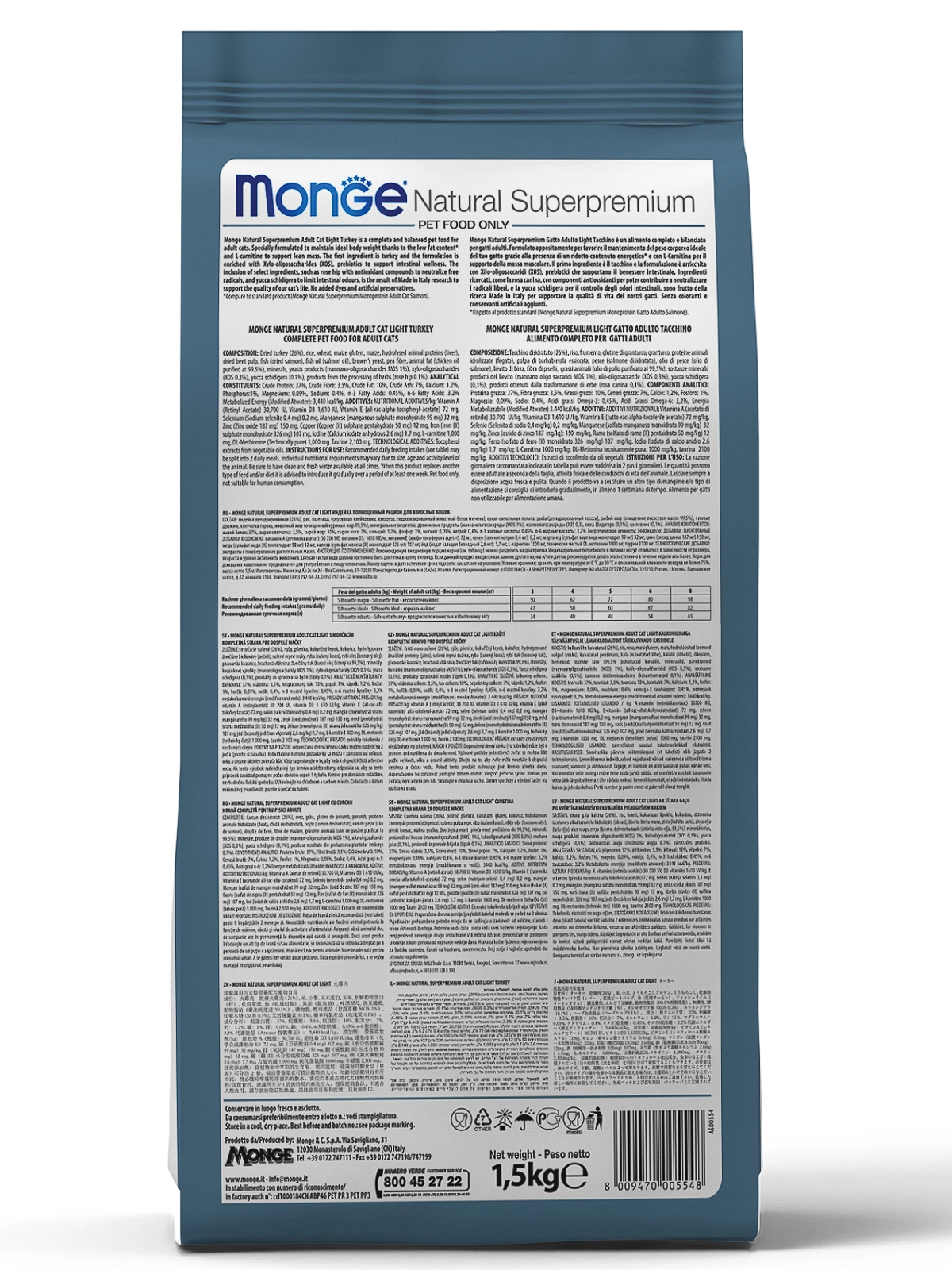 Monge Cat Monoprotein Sterilised Trout корм для стерилизованных кошек с форелью