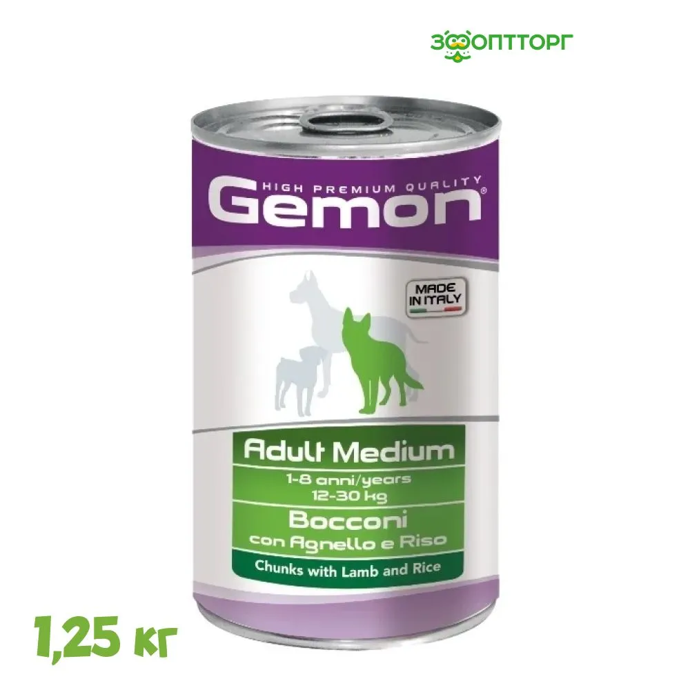 Gemon Dog Medium консервы для собак средних пород (кусочки)