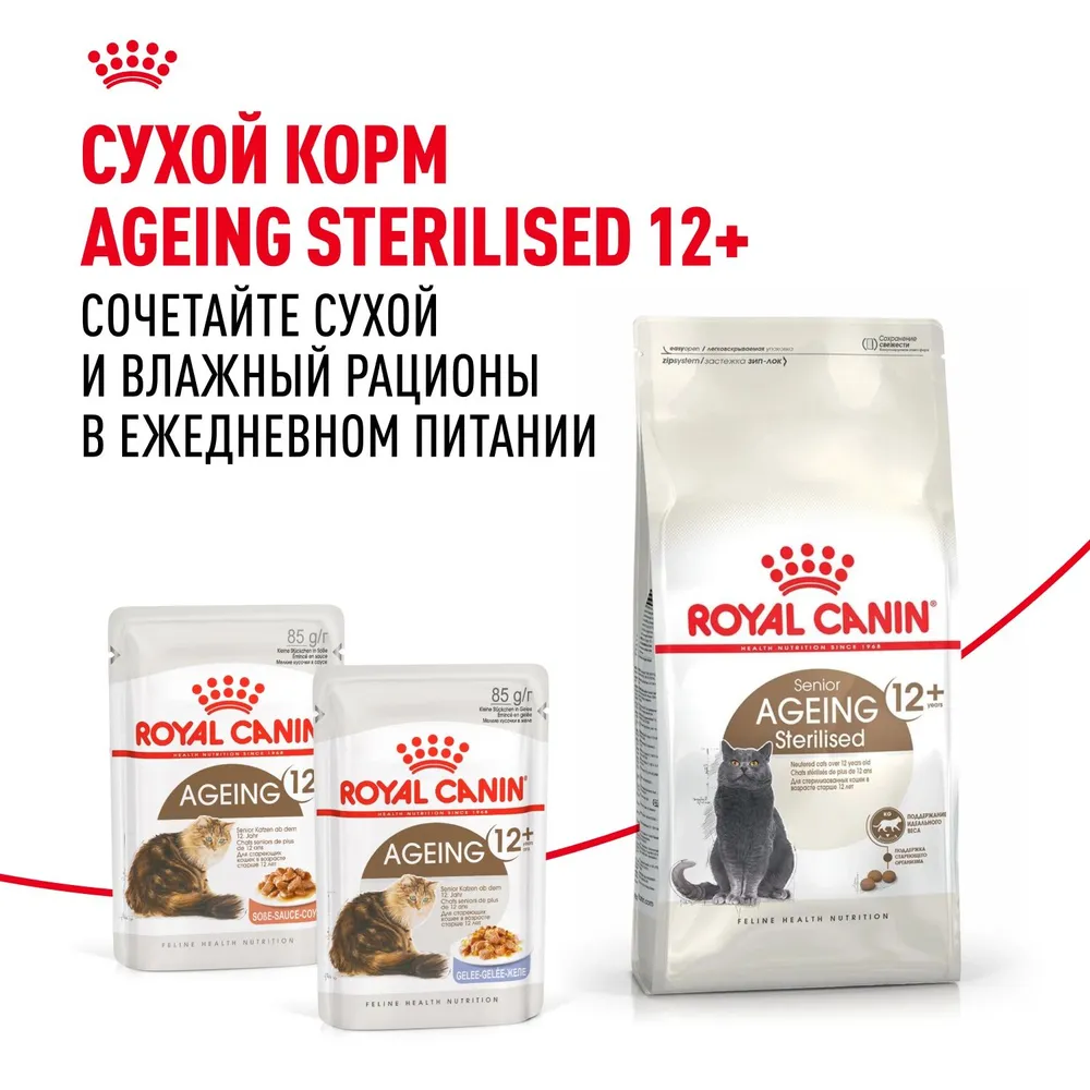 Royal Canin Ageing +12 пауч для кошек старше 12 лет (кусочки в соусе)
