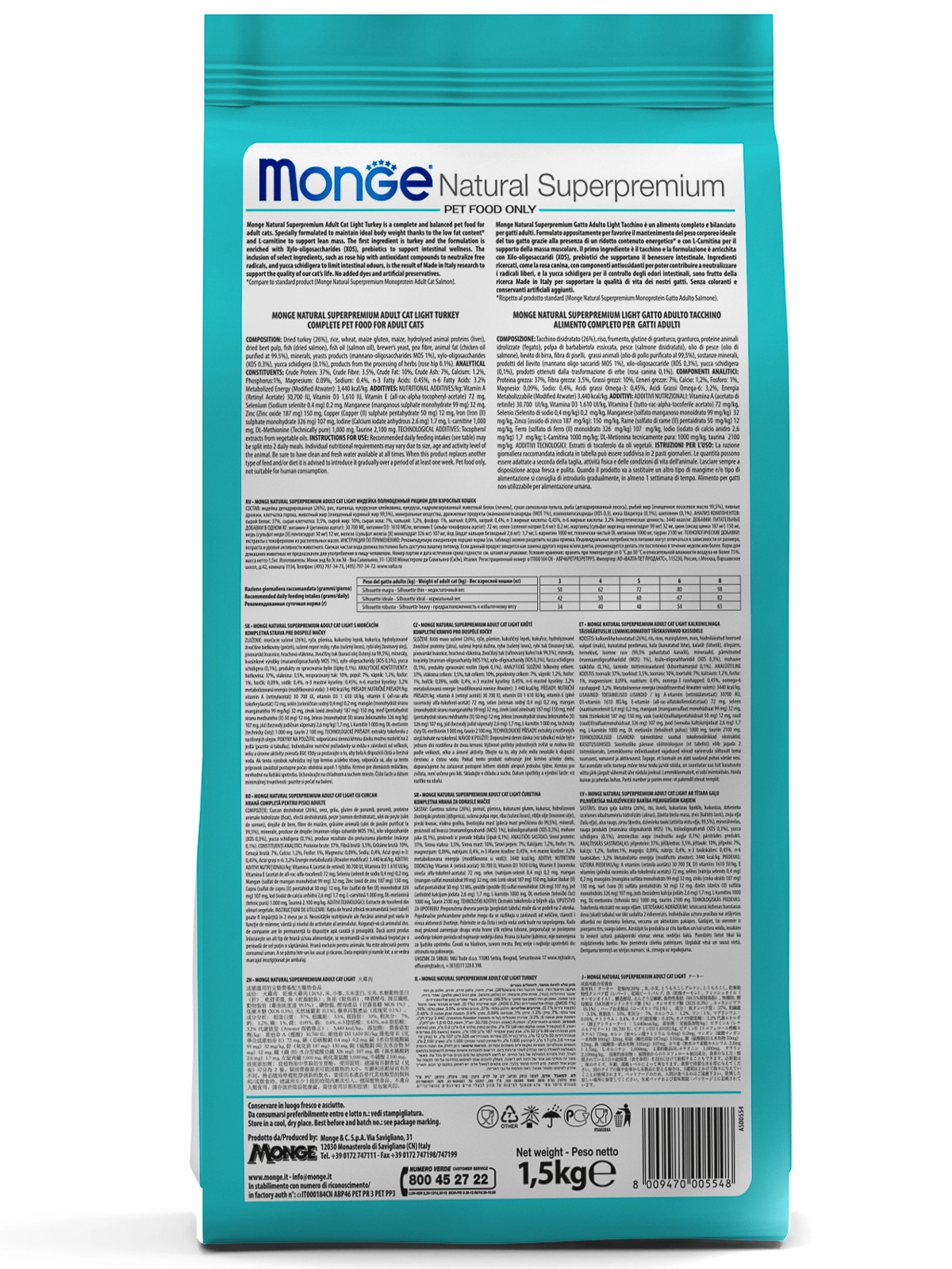 Monge Cat Monoprotein Sterilised Merluzzo корм для стерилизованных кошек с треской