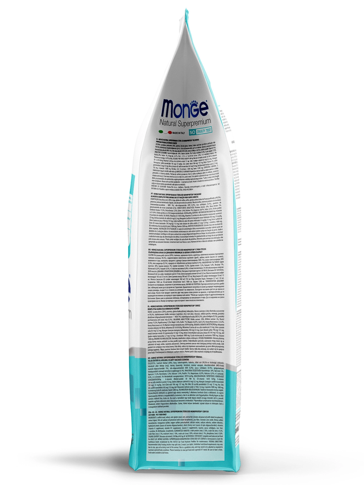 Monge Cat Monoprotein Sterilised Merluzzo корм для стерилизованных кошек с треской