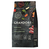 Grandorf FRESH Cat Adult Sterilized Duck корм для взрослых кошек (Утка, 2 кг.) Grandorf FRESH Cat Adult Sterilized Duck корм для взрослых кошек (Утка, 2 кг.)