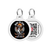 Collar адресник Waudog Smart ID "Ездить, чтобы жить" круг