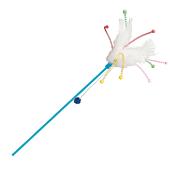 Trixie удочка для кошек пластмасовая с перьями