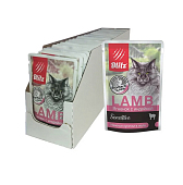 Blitz Sensitive пауч для взрослых кошек (кусочки в желе) (Ягненок и индейка, 85 г. упаковка 24 шт)