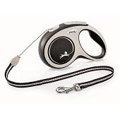 Flexi рулетка New Line Comfort S до 12 кг (8 м трос) (Черный)