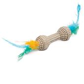 Triol игрушка Natural "Гантель с перьями" из гофрокартона для кошек