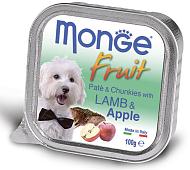 Monge Dog Fruit консервы для собак (паштет) (Ягненок и яблоко, 100 г.) Monge Dog Fruit консервы для собак (паштет) (Ягненок и яблоко, 100 г.)