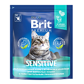 Brit Premium Cat Sensitive для взрослых кошек с чувствительным пищеварением (Ягненок и индейка, 2 кг.)