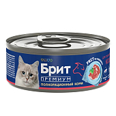 Brit Premium консервы для стерелизованных кошек (Риет из говядины, 100 г.)