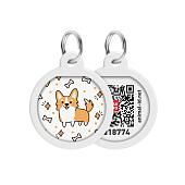 Collar адресник Waudog Smart ID "Корги" круг