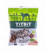 TiTBiT Хрустящие подушечки для кошек с паштетом из индейки TiTBiT Хрустящие подушечки для кошек с паштетом из индейки