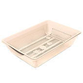 Гамма Туалет для кошек высокий с цветной сеткой Лапки (Бежевый)