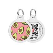 Collar адресник Waudog Smart ID "Авокадо 2" круг