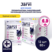 Jarvi Preventive diet line Urinary пауч для кошек для профилактики заболеваний МКБ (соус) (Курица, 85 г. упаковка 12 шт)