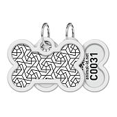 Collar адресник Waudog Smart ID "Геометрия" кость