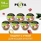 Pesta ламистер для кошек и котят паштет с уткой (100 г. упаковка 14 шт)