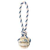 Trixie Denta Fun игрушка для собак резиновый мяч на веревке Trixie Denta Fun игрушка для собак резиновый мяч на веревке