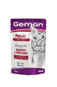 Gemon Cat Adult пауч для кошек (Говядина и овощи, 100 г.)