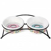 Triol Миска керамическая на подставке "Пончики"