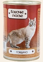 Кошачье счастье консервы для кошек (кусочки в желе)
