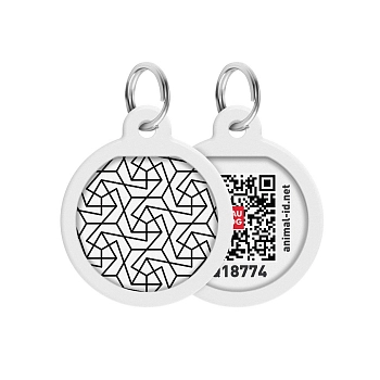 Collar адресник Waudog Smart ID "Геометрия" круг