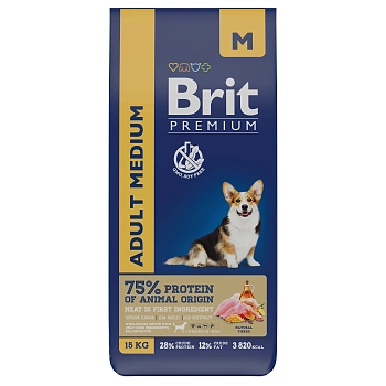 Brit Premium Dog Adult Medium для взрослых собак средних пород