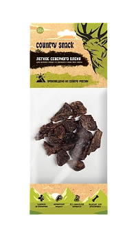Country snack лакомство "Легкое северного оленя сушеное" для собак