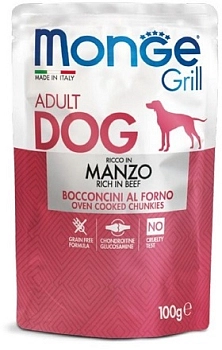 Monge Dog Grill Pouch пауч для собак (кусочки в соусе)