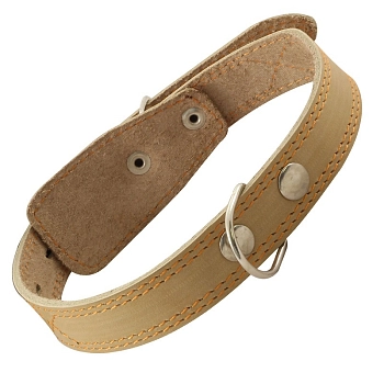 Гамма ошейник кожаный одинарный c кольцом