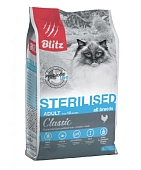 Blitz Sterilised Cat для стерилизованных кошек и кастрированных котов