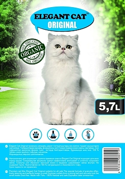 Elegant Cat наполнитель растительный комкующийся Tofu Original