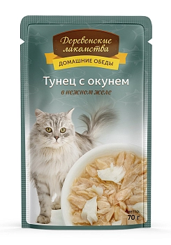 Деревенские лакомства пауч для кошек (кусочки в нежном желе)