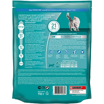 Purina One корм для кошек старше 11 лет