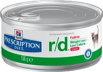 Hill's Prescription Diet r/d Feline консервы для лечения ожирения для кошек (паштет 156 г.)