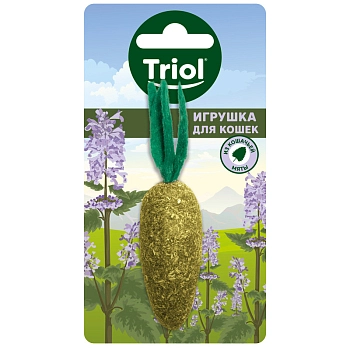 Triol игрушка "Морковка" из кошачьей мяты для кошек
