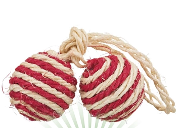 Trixie два мячика на веревке сизаль