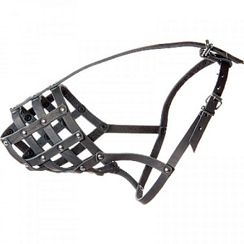 Зооник намордник из натуральной кожи №5 (немецкая овчарка, терьер)