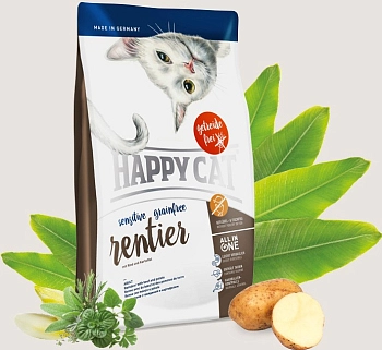 Happy Cat Sensitive Оленина для взрослых кошек с чувствительным пищеварением