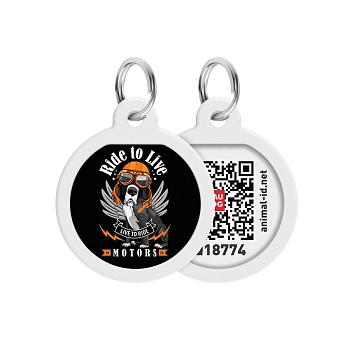 Collar адресник Waudog Smart ID "Ездить, чтобы жить" круг