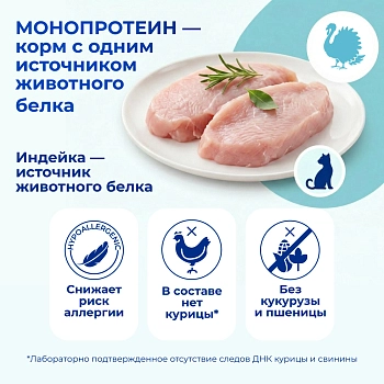 Jarvi сухой монопротеиновый полнорационный корм для стерилизованных кошек и кастрированных котов