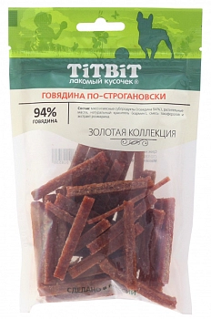 TiTBiT "Золотая коллекция" говядина по-строгановски для собак