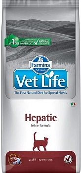 Vet Life Cat Hepatic корм для кошек при хронической печеночной недостаточности