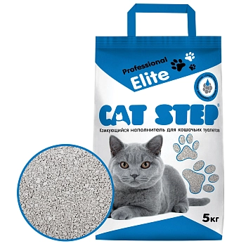 Cat Step Professional Elite наполнитель комкующийся минеральный