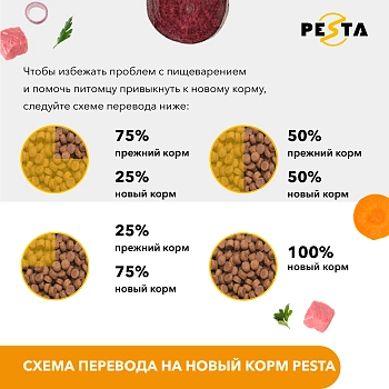 Pesta сухой корм "Фрикасе с курицей, морковью и свеклой" для кошек