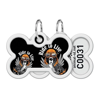 Collar адресник Waudog Smart ID "Ездить, чтобы жить" кость