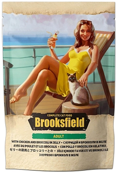 Brooksfield Adult Chicken with Broccoli пауч для кошек с курицей и брокколи в желе