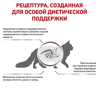 Royal Canin Gastrointestinal Hairball Control корм для кошек при патологии ЖКТ