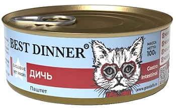 Best Dinner Vet Profi Gastro Intestinal консервы для кошек с чувствительным пищеварением (паштет)