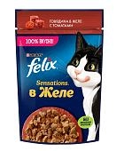 Felix Sensations пауч для кошек (кусочки в желе)